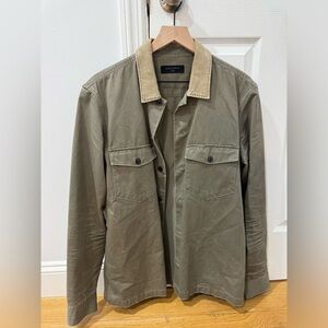 Allsaints Military Jacket with Corduroy Collar Detail (Large)